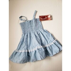 Bonnie Deb‎ size 4 Girls blue Summer dress | circle skirt vintage new deadstock